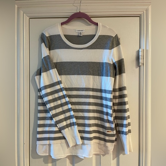 Calvin Klein striped tunic sweater - Picture 1 of 2
